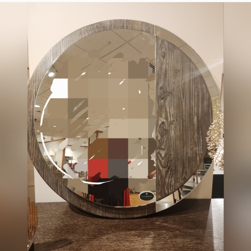 Round wall mirror
